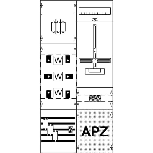 KA4284 Measurement and metering transformer board, Field width: 2, Rows: 0, 1050 mm x 500 mm x 160 mm, IP2XC image 5