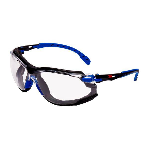 3M™ Solus™ 1000 Safety Glasses, Blue/Black Frame, Scotchgard™ Anti-Fog image 2