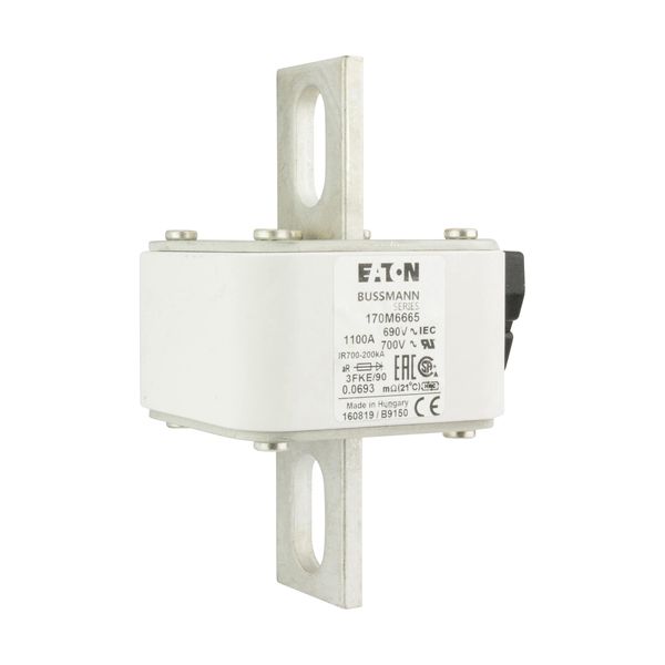 Fuse-link, high speed, 1100 A, AC 690 V, size 3, 76 x 92 x 135 mm, aR, IEC, UL, single indicator image 10