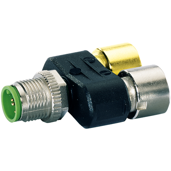 T-COUPLER SLIMLINE M12 MALE / 2X M12 FEMALE image 1