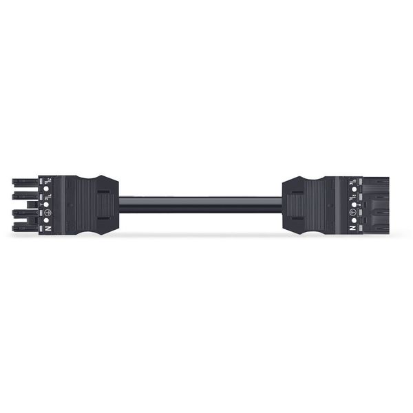 pre-assembled interconnecting cable;Eca;Socket/plug;black image 1