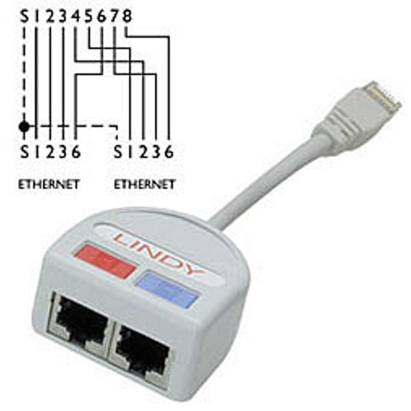 UTP Port Doubler, 2 x 10/100Base-T to 1 Port Run 2 connections over one cable! image 1