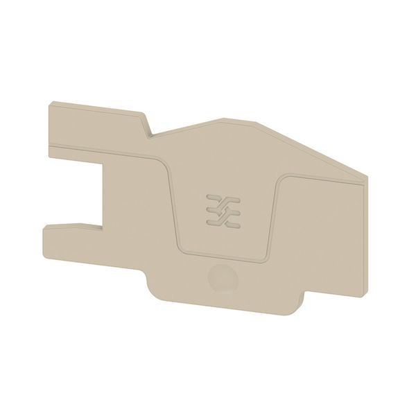 End plate (terminals), 62.64 mm x 2.1 mm, dark beige image 1