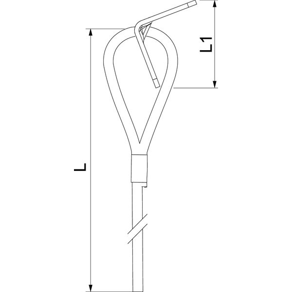 QWT UW 3 1M G Suspension wire with universal angle 3x1000mm image 2