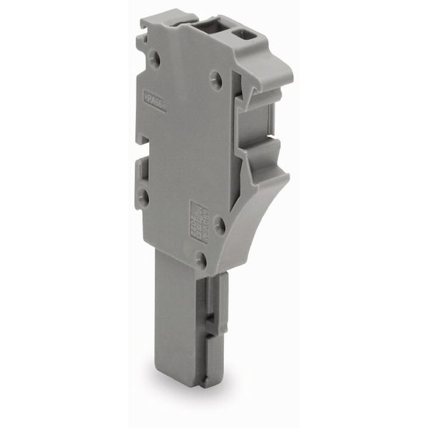 1-conductor female connector Push-in CAGE CLAMP® 4 mm² gray image 1