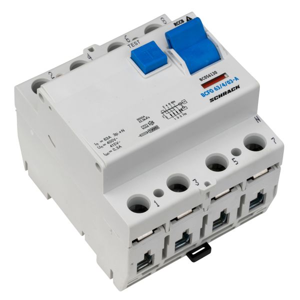 Residual current circuit breaker, 63A, 4-p, 300mA, type A image 5