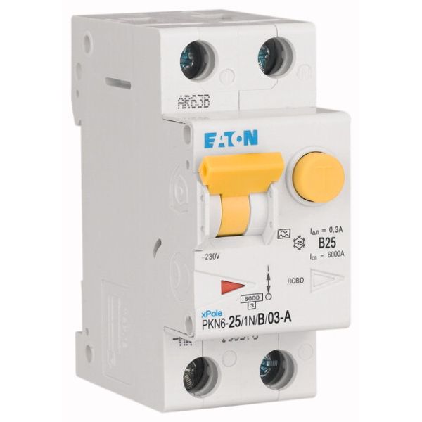 RCD/MCB combination, 25 A, 300 mA, MCB trip characteristic: B, 1p+N, RCD trip characteristic: A image 4