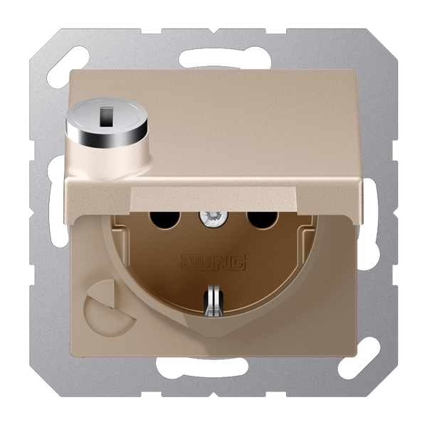 SCHUKO® socket with safety lock A1520BFKLSLCH image 1
