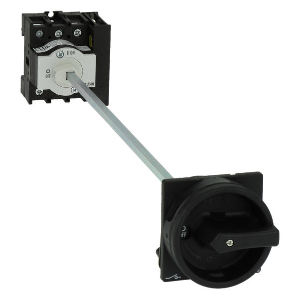 Main switch, P1, 40 A, rear mounting, 3 pole + N, STOP function, With black rotary handle and locking ring, Lockable in the 0 (Off) position, With met image 14