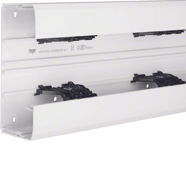 Wall trunking base C-profile BRN 70x170mm of PVC in pure white image 1