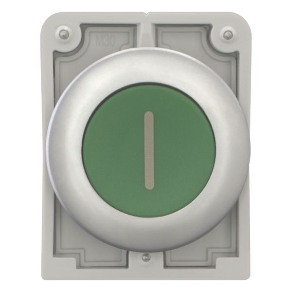 Pushbutton, RMQ-Titan, Flat, maintained, green, inscribed, Metal bezel image 11