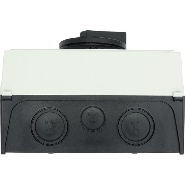 Main switch, P3, 63 A, surface mounting, 3 pole, STOP function, With black rotary handle and locking ring, Lockable in the 0 (Off) position image 50