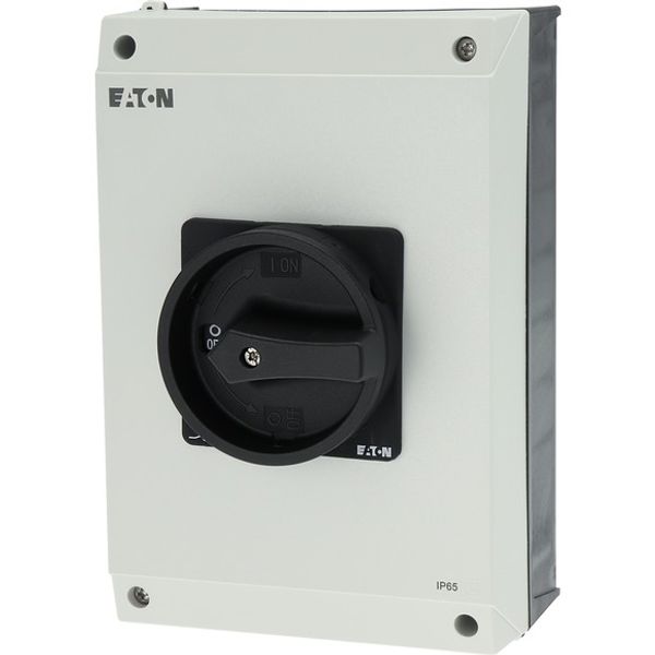 Main switch, P3, 100 A, surface mounting, 3 pole, STOP function, With black rotary handle and locking ring, Lockable in the 0 (Off) position image 8
