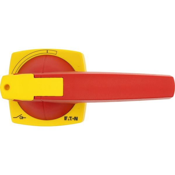 Switch-disconnector, DMV, 250 A, 3 pole, Emergency switching off function, With red rotary handle and yellow locking ring, With metal shaft for a cont image 33