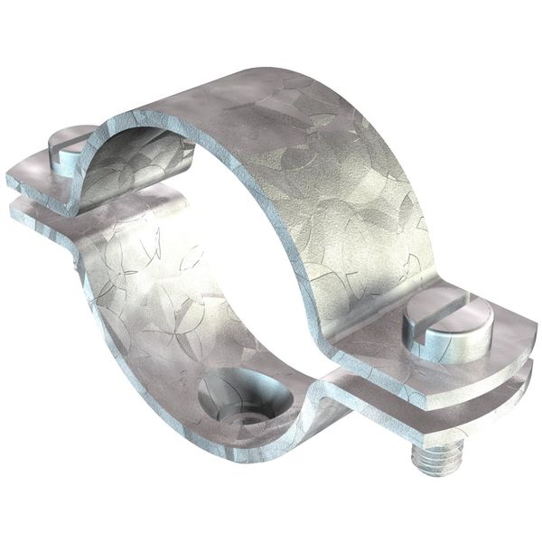 2900WM10 48.5 FT  Spacer clamp, with connecting thread M10, 1 1/2', Steel, St, hot-dip galvanized, DIN EN ISO 1461 image 1