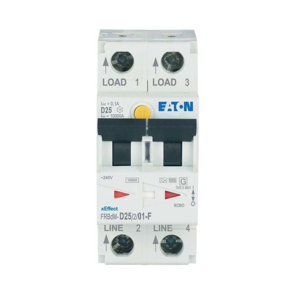 Digital RCD/MCB combination, 25 A, 100 mA, MCB trip characteristic: D, 2p, RCD trip characteristic: F image 5