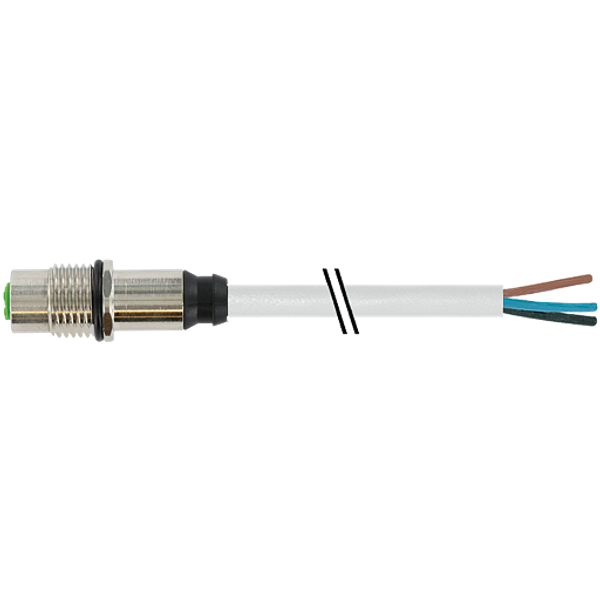 M12 female recept. A-cod. rear PUR 8x0.25 gy UL/CSA+drag ch. 5m image 1