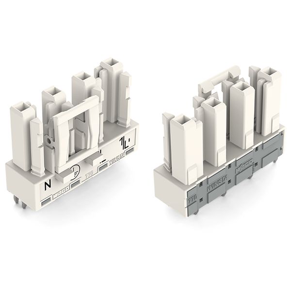 Socket for PCBs straight 4-pole white image 3