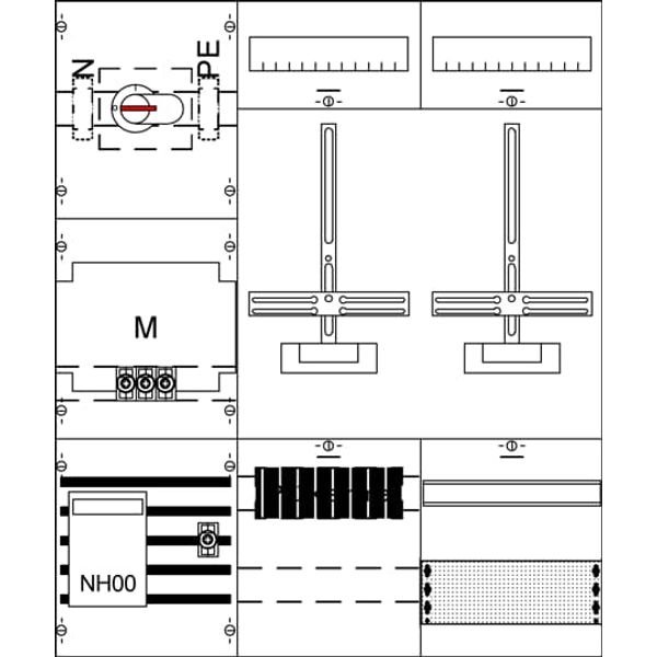 KA4222Z Measurement and metering transformer board, Field width: 3, Rows: 0, 900 mm x 750 mm x 160 mm, IP2XC image 6