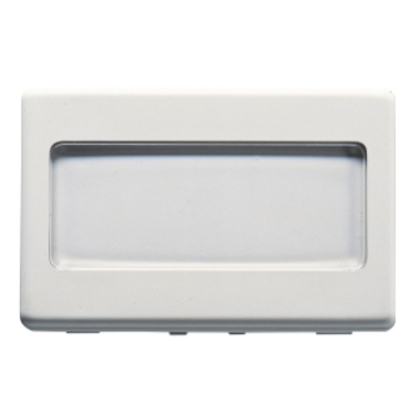 PUSH-BUTTON WITH BACKLIT NAME PLATE 250V ac - NO 10A - 3 MODULES - SYSTEM WHITE image 1