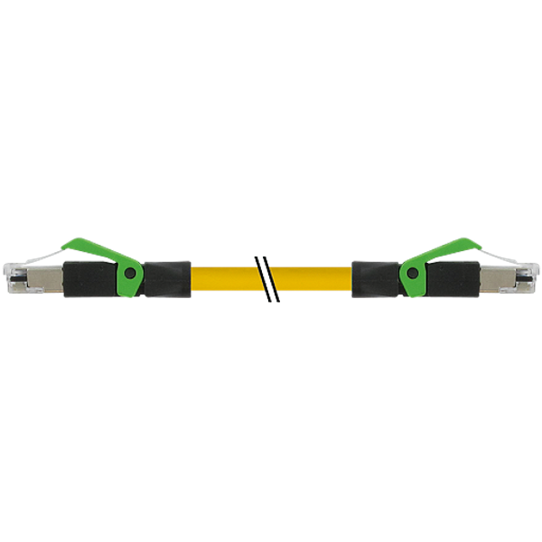 RJ45 male 0°/RJ45 male 0° PUR 1x4xAWG22 shielded ye+dragch 40m image 1