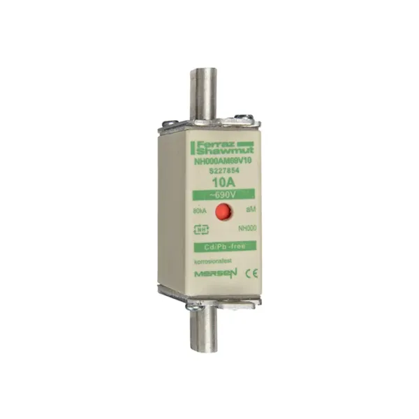 Fuse-link NH000 aM 690VAC 10A live tags Double indicator image 2