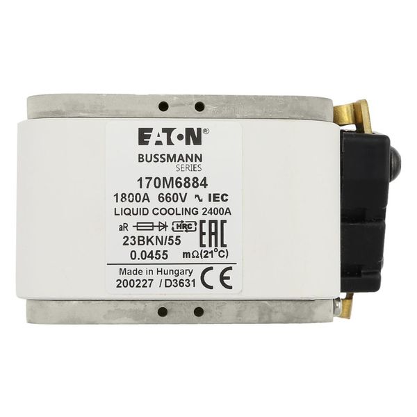 Fuse-link, high speed, 1800 A, AC 660 V, 2 x size 3, 74 x 167 x 52 mm, aR, IEC, single indicator image 6