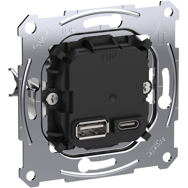 USB charger insert type A+C 45W PD image 3