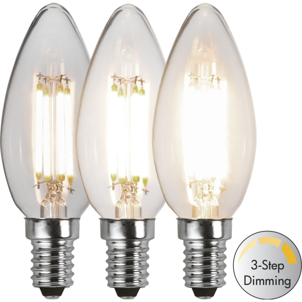 LED Lamp E14 C35 Clear 3-step image 2