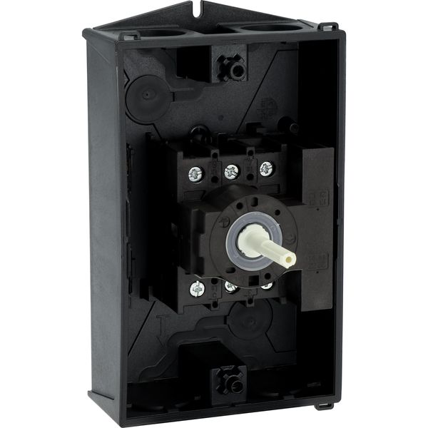 Main switch, P1, 32 A, surface mounting, 3 pole, 1 N/O, 1 N/C, STOP function, With black rotary handle and locking ring, Lockable in the 0 (Off) posit image 31