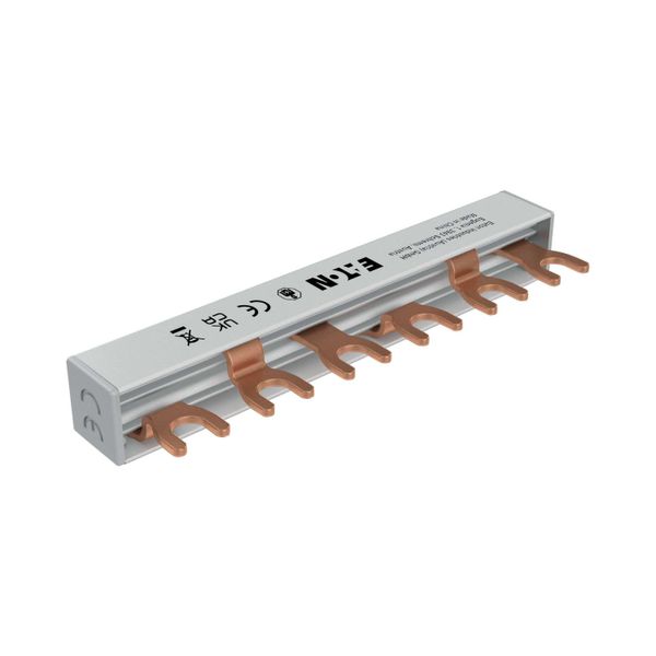 EVGK busbar fork, 3-phase, L1 - L2 - L3, shortenable version with end caps included, 6 module units, 10 mm² image 10