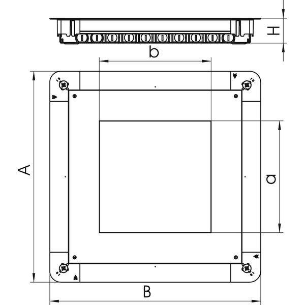 UGD55 350-3 9R Underfloor box empty for GES9/55UV 467x467x55 image 2