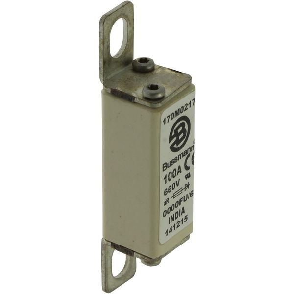 Fuse-link, high speed, 100 A, AC 660 V, size 0000, 18 x 19 x 80 mm, aR, UL image 8