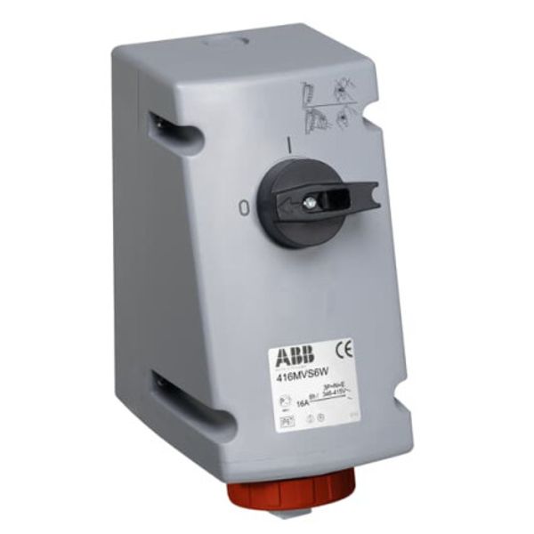 ABB516MI6WN Industrial Switched Interlocked Socket Outlet UL/CSA image 1