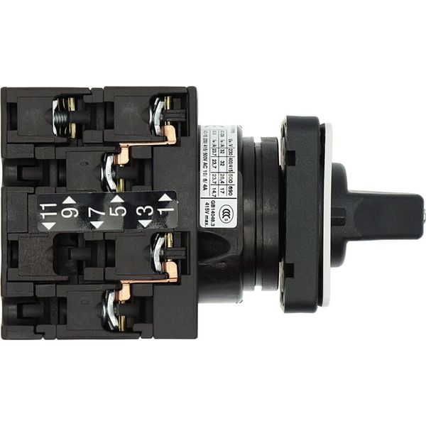 Reversing switches, T3, 32 A, flush mounting, 3 contact unit(s), Contacts: 5, 60 °, maintained, With 0 (Off) position, 1-0-2, Design number 8401 image 34