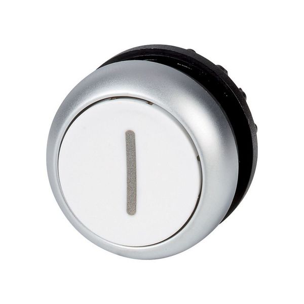 Pushbutton, RMQ-Titan, Flat, maintained, White, inscribed, Bezel: titanium image 3