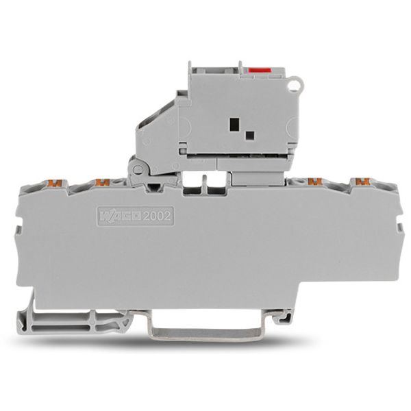 2202-1811/1000-836 4-conductor fuse terminal block; with pivoting fuse holder; with end plate image 2