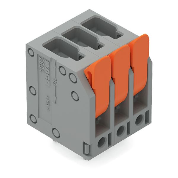 PCB terminal block lever 4 mm² gray image 2