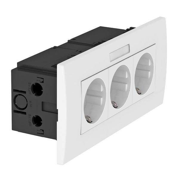 SDE-RW D0RW3B Socket unit for triple Modul 45 84x185x59mm image 1