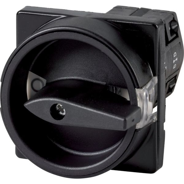 Control circuit switches, TM, 10 A, flush mounting, Contacts: 4, STOP function, With black rotary handle and locking ring, Lockable in the 0 (Off) pos image 3