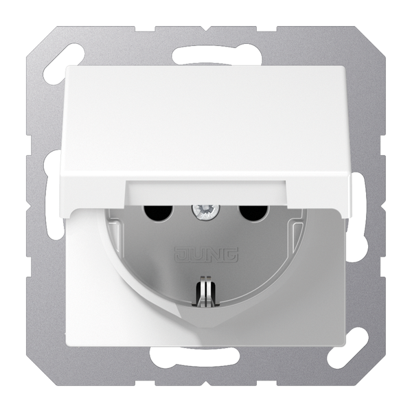 SCHUKO® socket with hinged lid A1521BFKIKLWW image 1