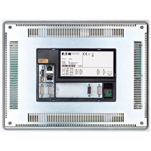 Single touch display, 10-inch display, 24 VDC, 640 x 480 px, 2x Ethernet, 1x RS232, 1x RS485, 1x CAN, 1x DP, PLC function can be fitted by user image 6