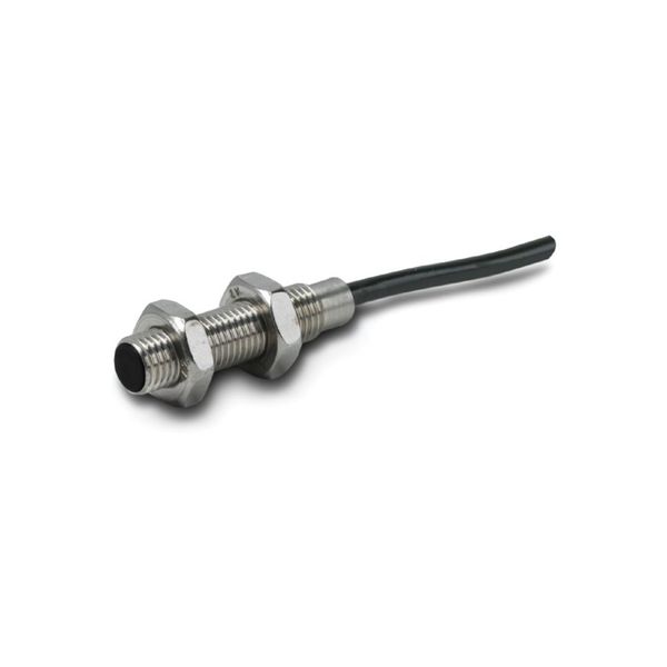 Proximity switch, E57 Miniatur Series, 1 N/O, 3-wire, 10 - 30 V DC, M8 x 1 mm, Sn= 1 mm, Flush, NPN, Stainless steel, 2 m connection cable image 4