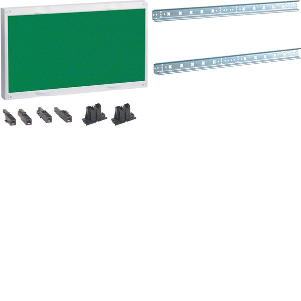Assembly unit, universN,300x500mm,for DIN rail terminals  , green image 1