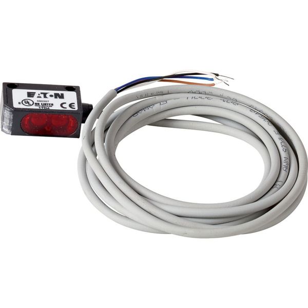 Proximity switch, optical, long range 10cm, 4L, 10-30VDC, NPN, cable image 1