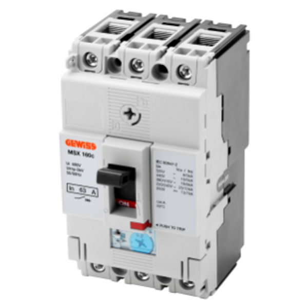 MSX 160c - COMPACT MOULDED CASE CIRCUIT BREAKERS - ADJUSTABLE THERMAL AND FIXED MAGNETIC RELEASE - 25KA 3P 25A 525V image 1