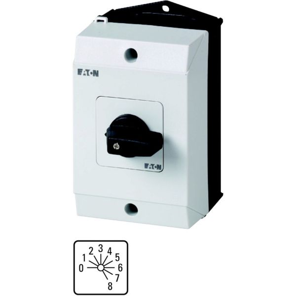 Step switches, T0, 20 A, surface mounting, 4 contact unit(s), Contacts: 8, 30 °, maintained, With 0 (Off) position, 0-8, Design number 15246 image 2