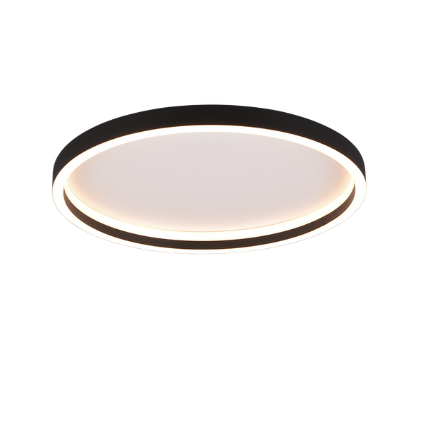 Rotonda LED ceiling lamp round matt black image 1