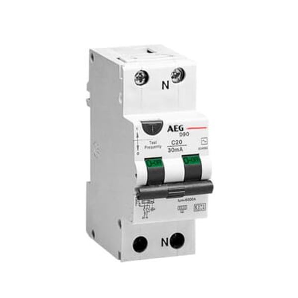 RCBO B/HD90 A 06/0.03 Residual Current Circuit Breaker with Overcurrent Protection 1+NP A type 30 mA image 1