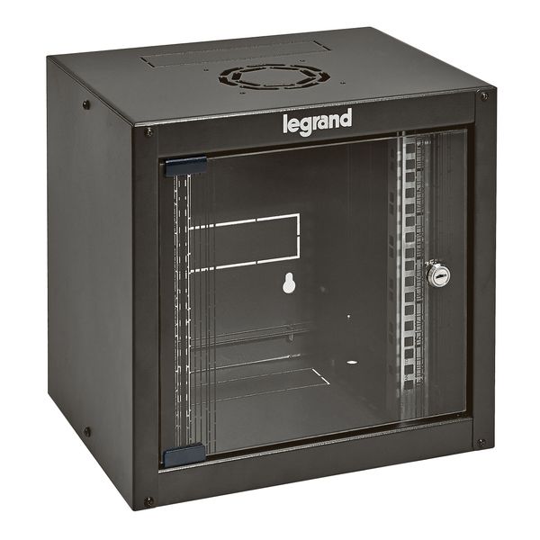 Wallmount fix cabinet Linkeo 10 inches 6U 300mm depth image 2